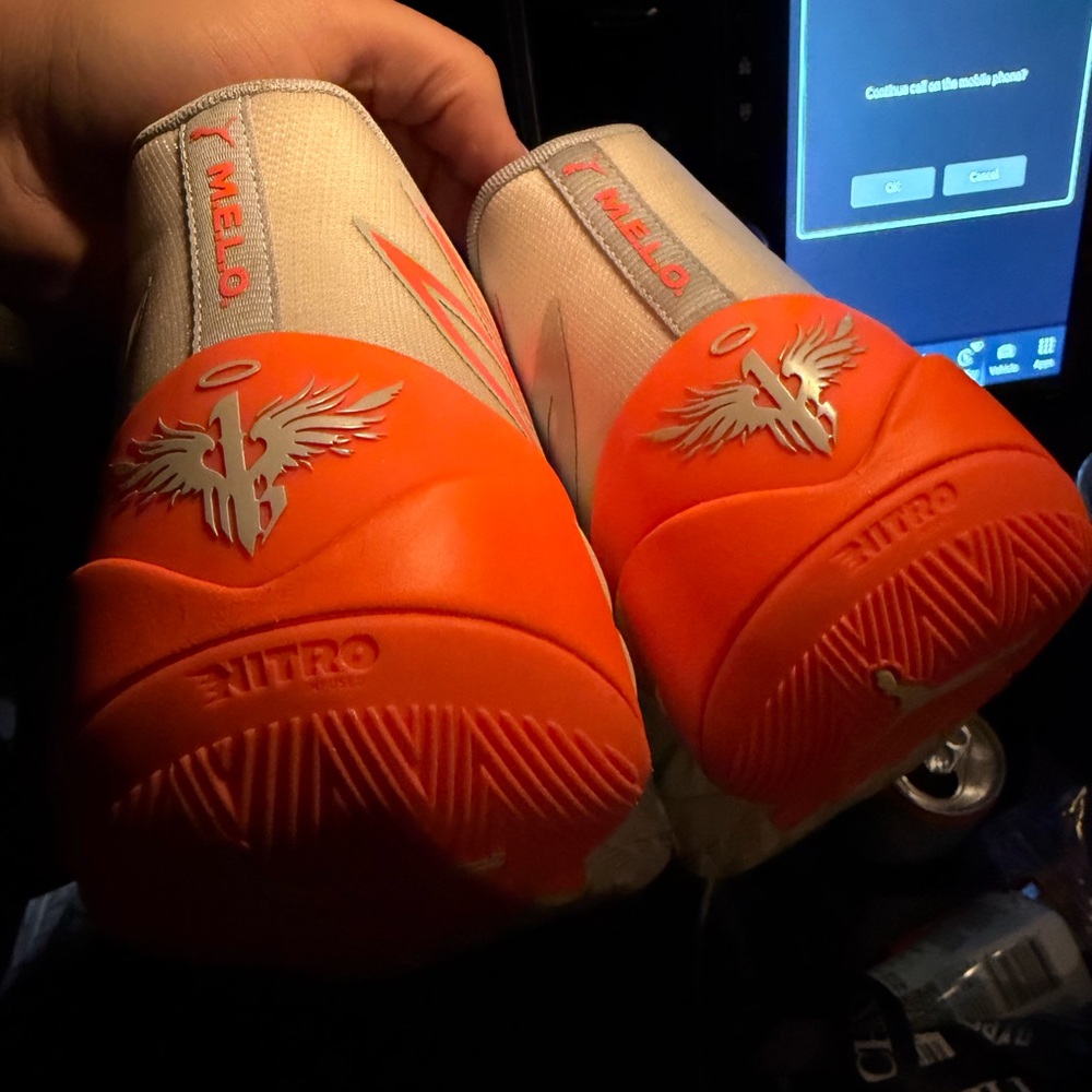 Puma Melo 1 Orange & Grey size 14